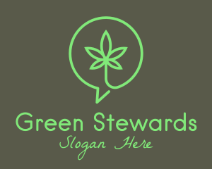 Cannabis Leaf Marijuana logo design