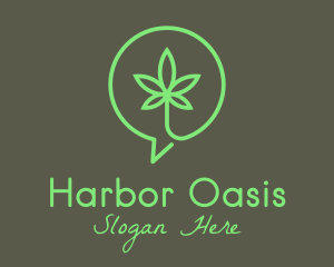 Cannabis Leaf Marijuana logo design