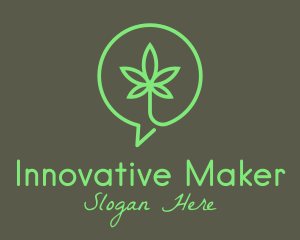 Cannabis Leaf Marijuana logo design