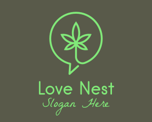 Cannabis Leaf Marijuana logo design