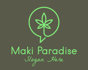 Cannabis Leaf Marijuana logo design