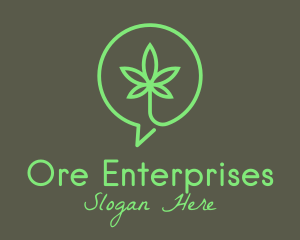 Cannabis Leaf Marijuana logo design