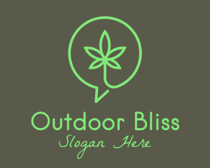 Cannabis Leaf Marijuana logo design