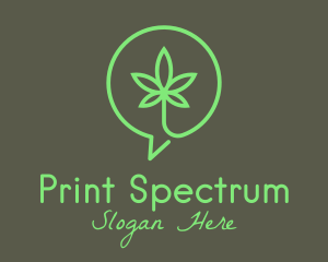 Cannabis Leaf Marijuana logo design