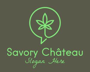 Cannabis Leaf Marijuana logo design