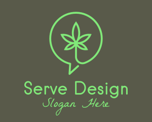 Cannabis Leaf Marijuana logo design