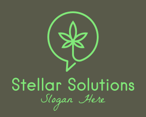 Cannabis Leaf Marijuana logo design