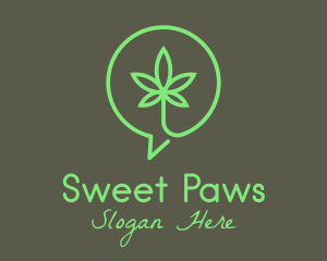 Cannabis Leaf Marijuana logo design