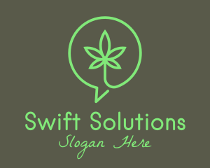 Cannabis Leaf Marijuana logo design