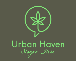 Cannabis Leaf Marijuana logo design