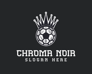 Vintage Soccer Ball Crown Football logo design