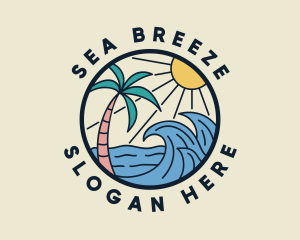 Summer Beach Wave logo design