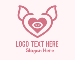 Heart Pig Face logo