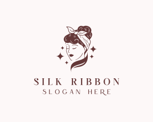 Retro Woman Hairstyle Salon logo design