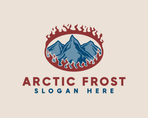 Burning Glacier Mountain logo