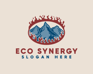 Burning Glacier Mountain logo