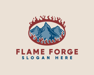 Burning Glacier Mountain logo