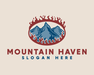 Burning Glacier Mountain logo