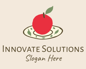 Organic Apple Plate Logo