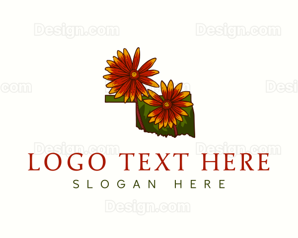 Oklahoma Botanical Flower Logo