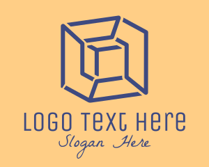 Cube Box Shape logo design
