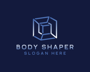 Cube Box Shape logo design