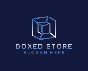 Cube Box Shape logo design