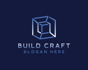 Cube Box Shape logo design