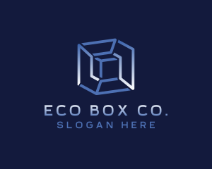 Cube Box Shape logo design