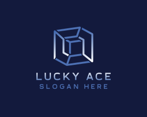 Cube Box Shape logo design