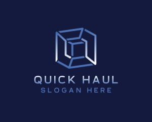 Cube Box Shape logo design