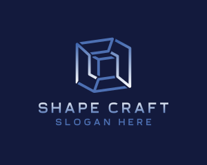 Cube Box Shape logo design