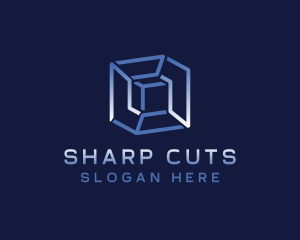 Cube Box Shape logo design