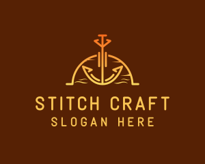 Sunset Sea Anchor logo design