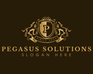 Pegasus Stallion Horse logo design