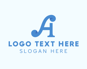 Blue Letter A logo