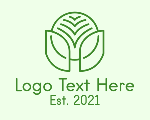 Minimalist Natural Leaf logo