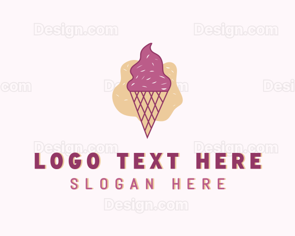 Ice Cream Gelato Cone Logo