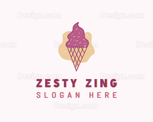 Ice Cream Gelato Cone Logo