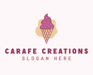 Ice Cream Gelato Cone Logo