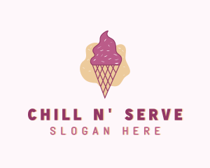 Ice Cream Gelato Cone logo
