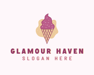 Ice Cream Gelato Cone logo