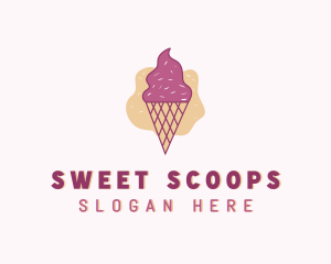 Ice Cream Gelato Cone logo