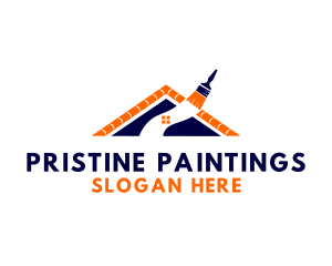 Home Roof Painting logo design