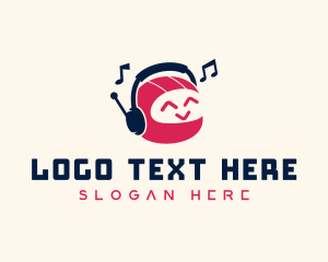 Music - Robot Headphones Music logo design
