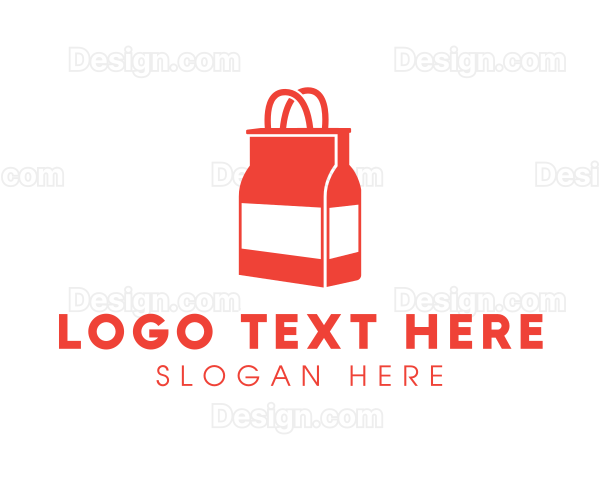 Bottle Shopping Bag Logo