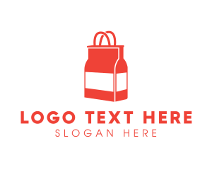 Shopping - Bottle Shopping Bag logo design