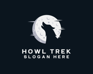 Moon Howling Wolf logo