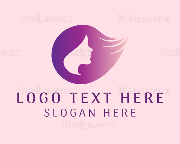 Woman Hair Beauty Salon Logo