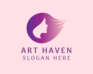 Woman Hair Beauty Salon Logo